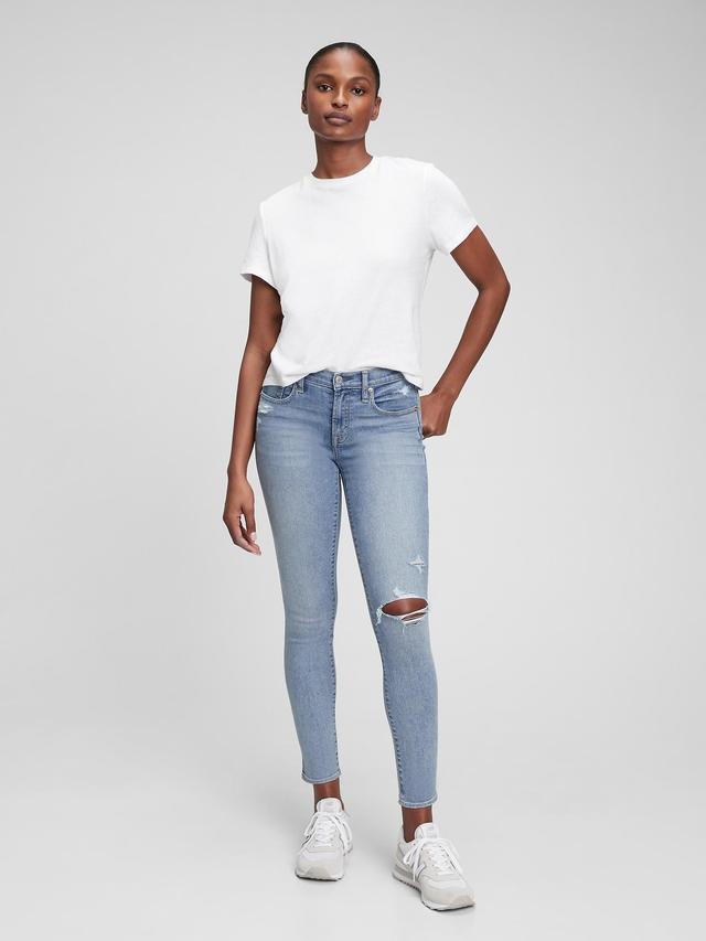 Mid Rise True Skinny Jeans with Washwell Product Image