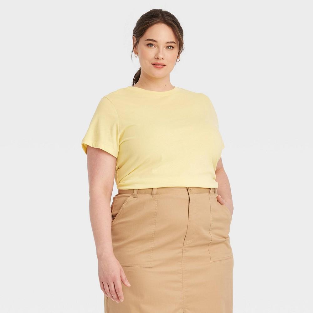 Womens Short Sleeve T-Shirt - A New Day Yellow XXL Product Image