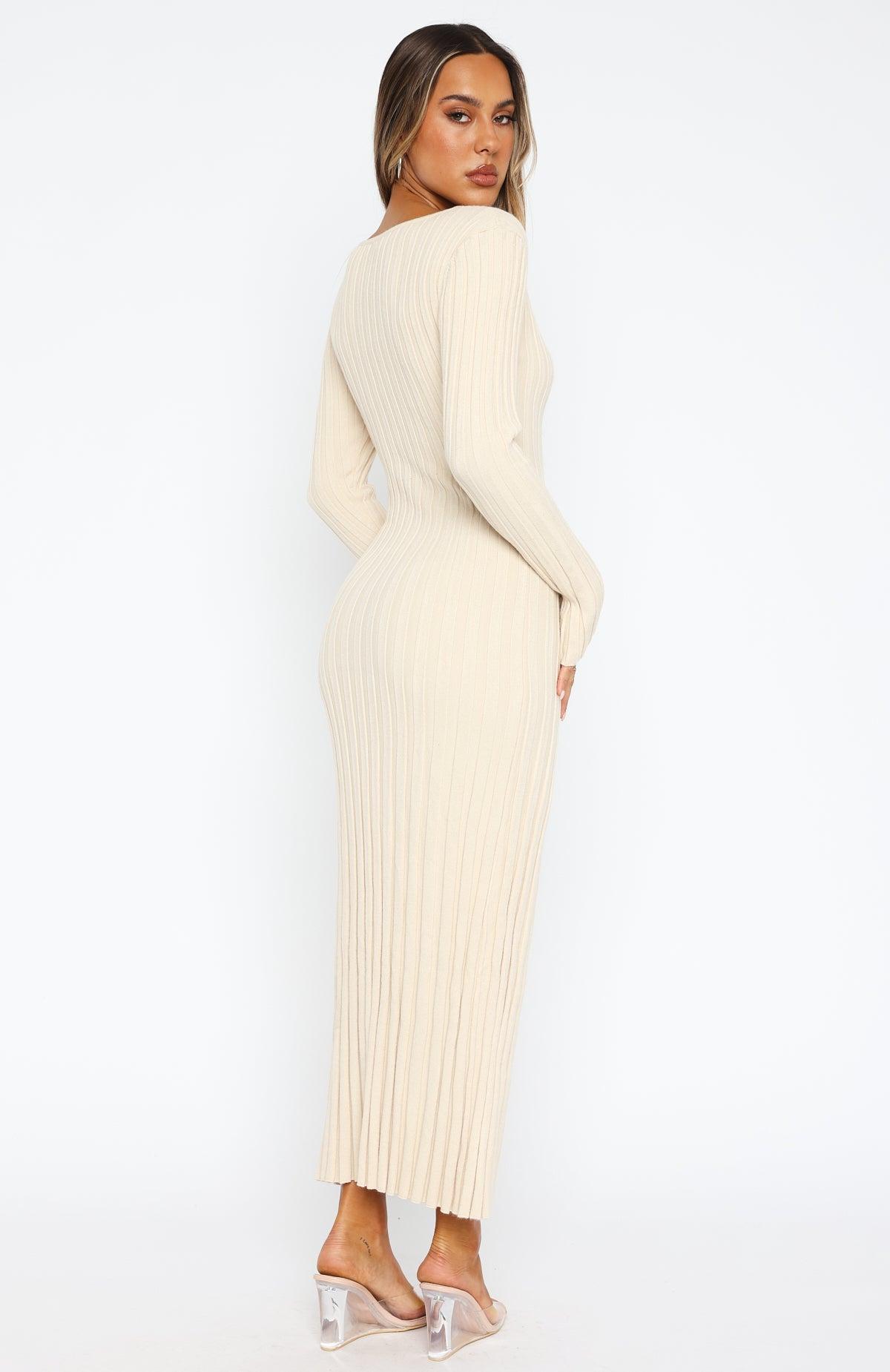 A New Direction Long Sleeve Maxi Dress Oat Product Image