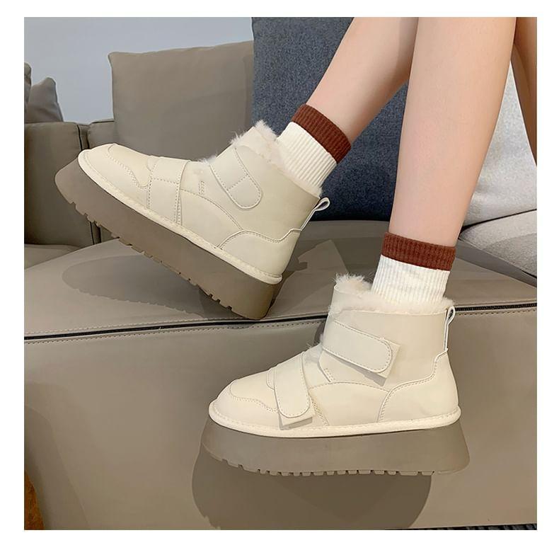 Platform Fleece Lined Short Boots Product Image