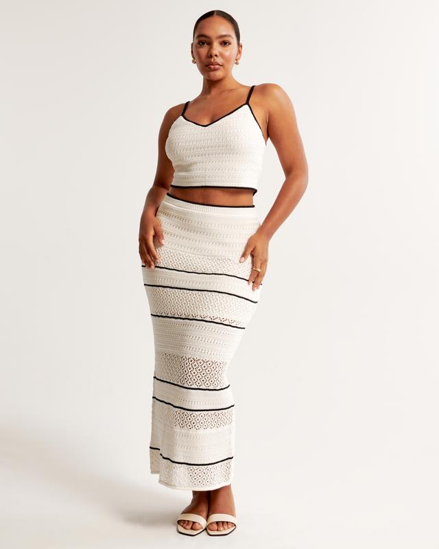 Crochet-Style Maxi Skirt Product Image