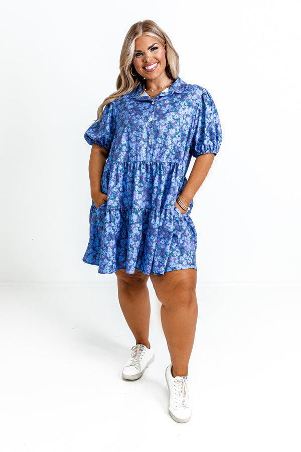 Ojai Afternoon Floral Mini Dress Curves Product Image