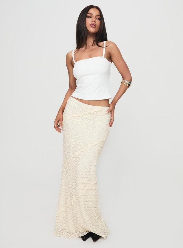 Incandescent Maxi Skirt Cream Product Image