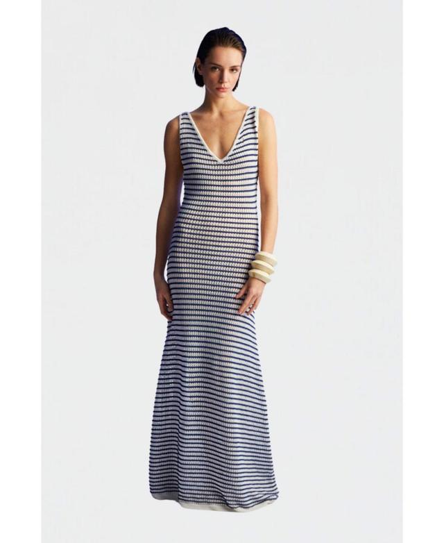 Nocturne Womens Striped Long Dress Product Image