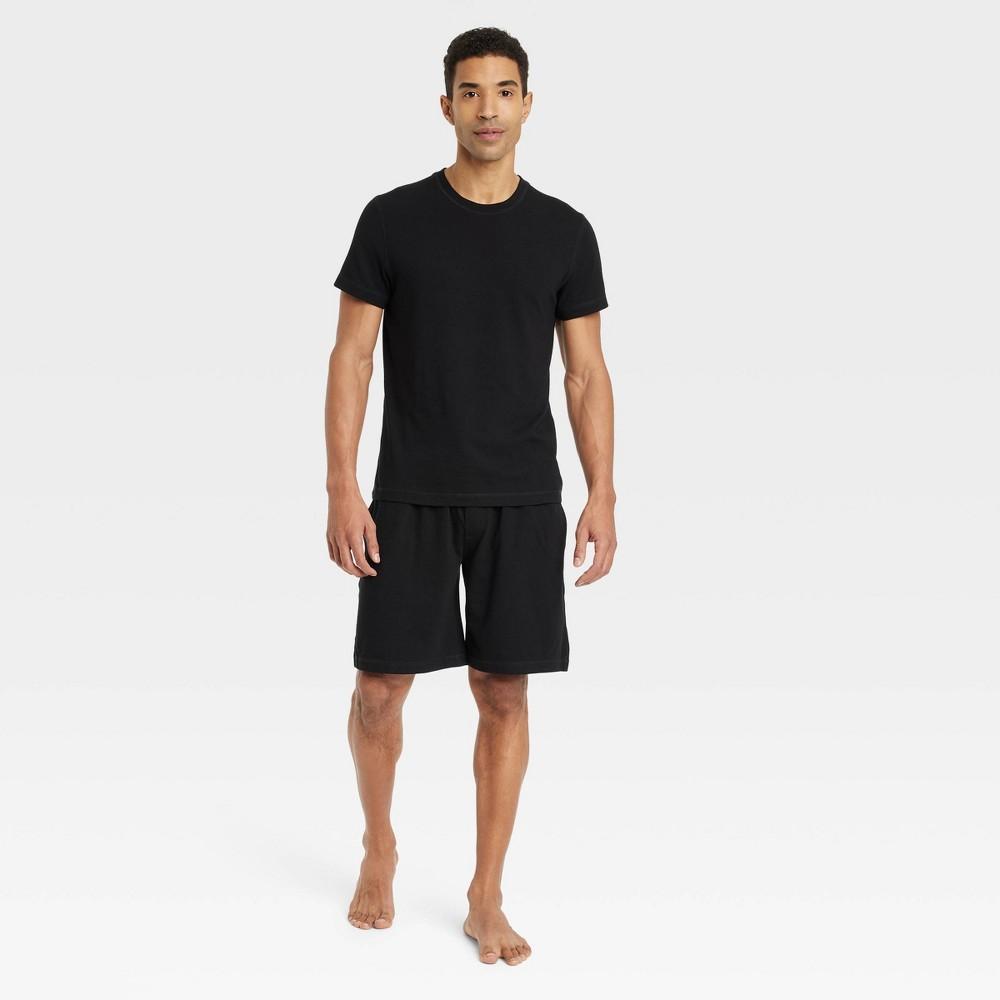 Mens Short Sleeve T-Shirt + Shorts Pajama Set 2pc - Goodfellow & Co Black S Product Image