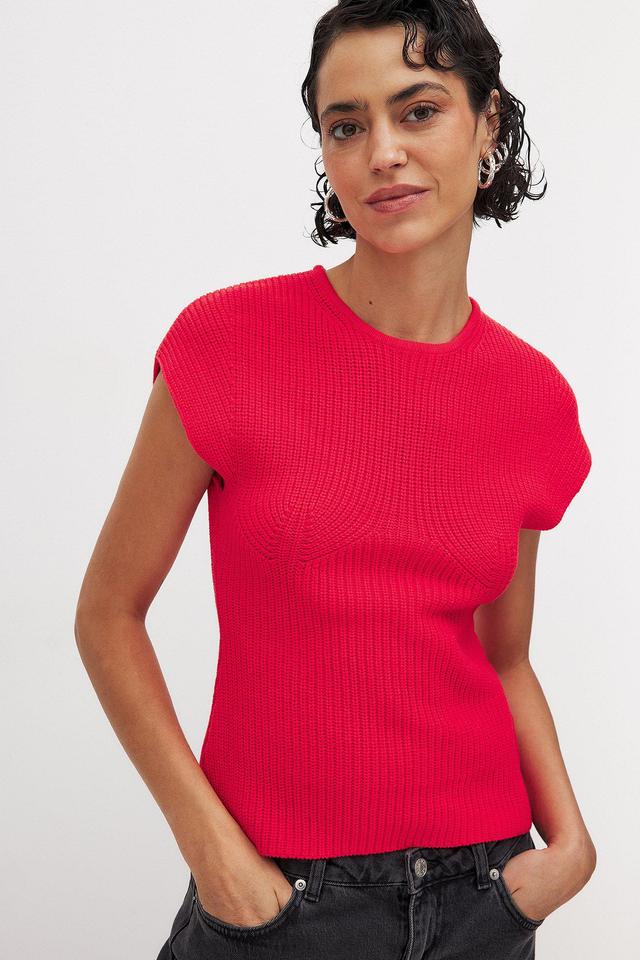 Knitted Cap Sleeve Sweater Product Image