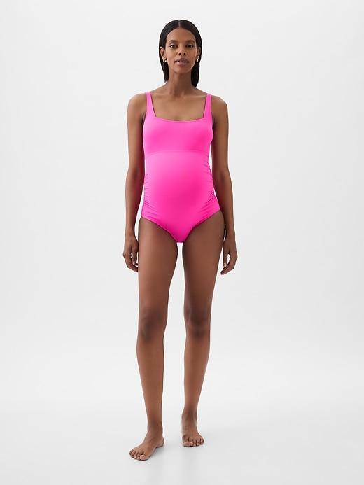 Maternity Square Neck One-Piece Swimsuit Product Image