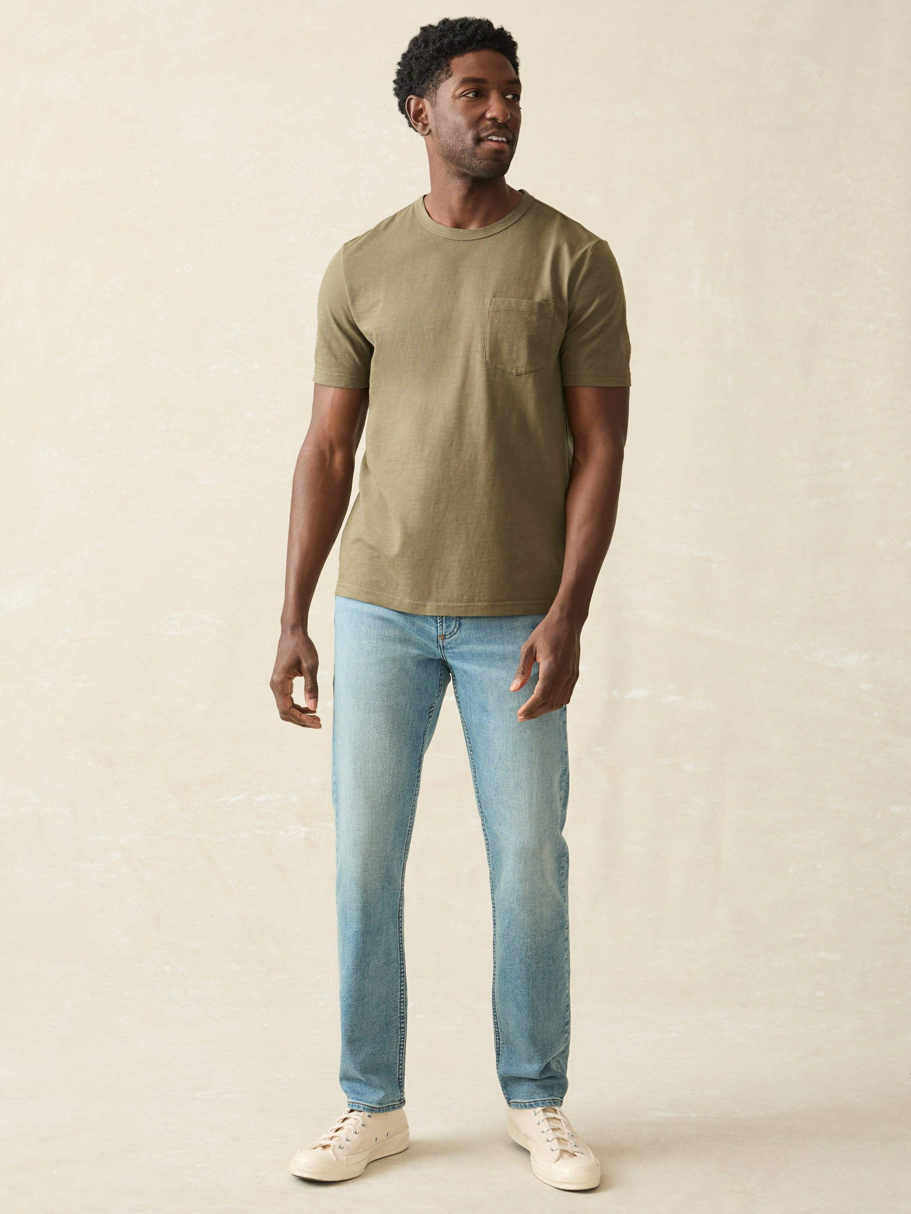 Sunwashed Pocket Tee - Olive Male Product Image