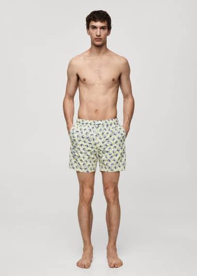 Crab-print swimsuit - Men | MANGO USA Product Image