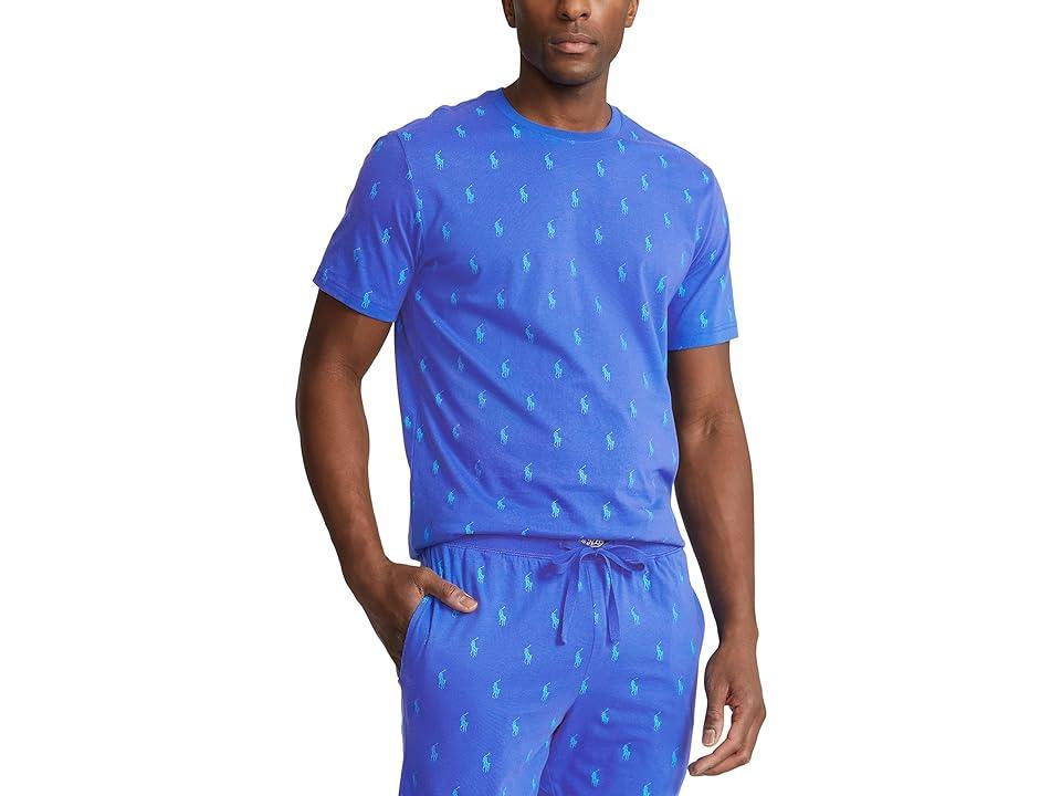 Polo Ralph Lauren Mens Printed Polo Player Sleep Shirt - New Iris Product Image