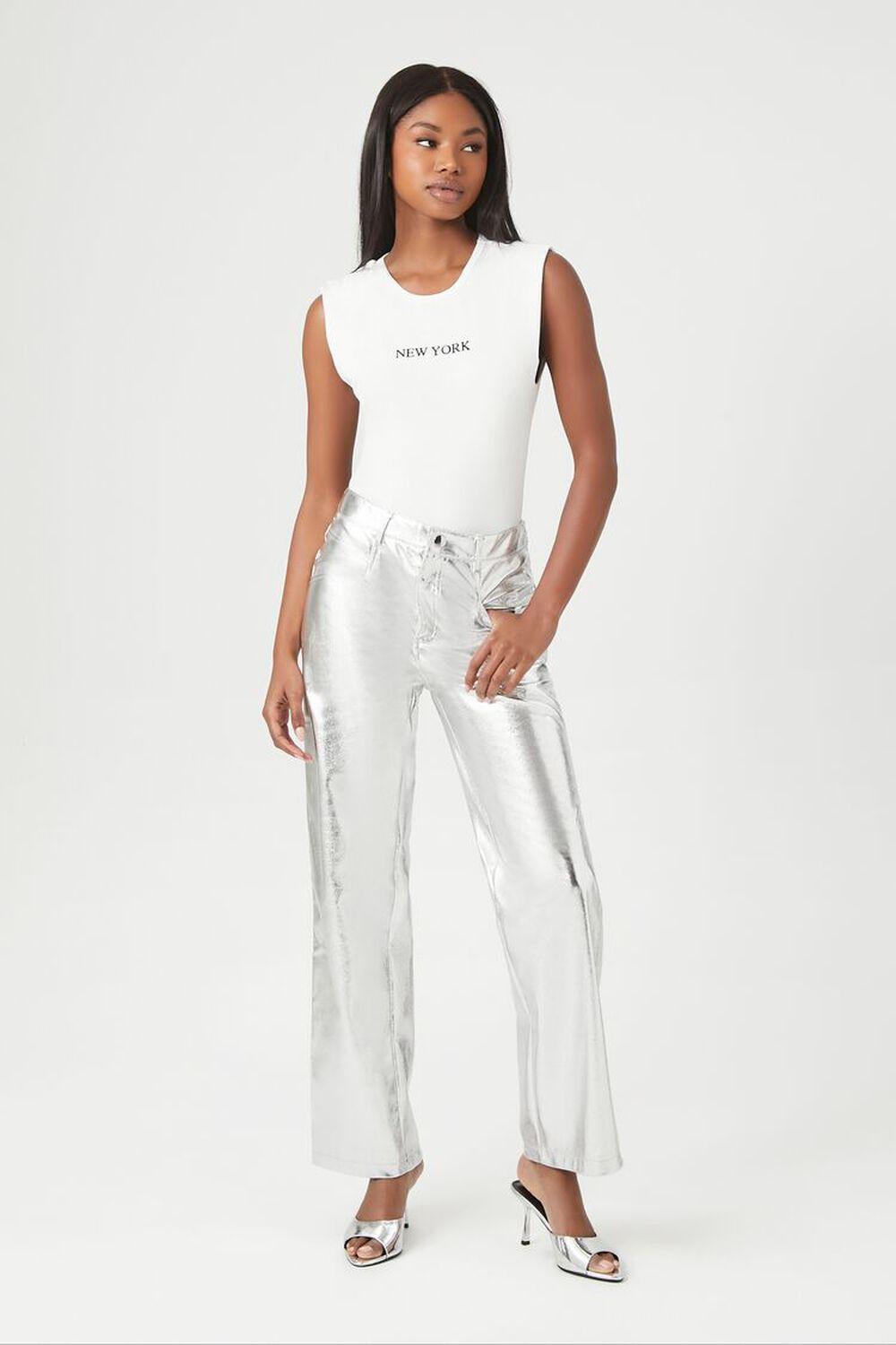 Sleeveless New York Graphic Bodysuit | Forever 21 Product Image