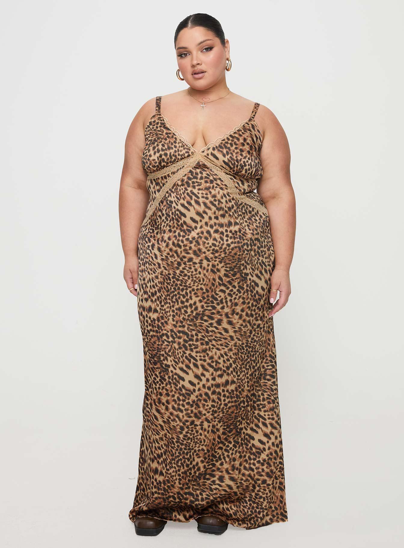 Sanctuary Maxi Dress Leopard Curve Product Image