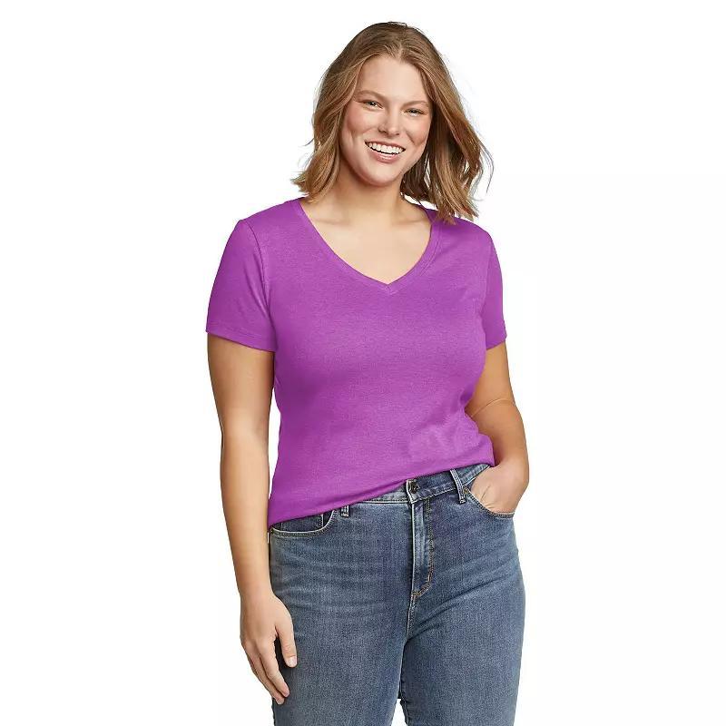 Womens Eddie Bauer Favorite Solid Tee Royal Purple Product Image