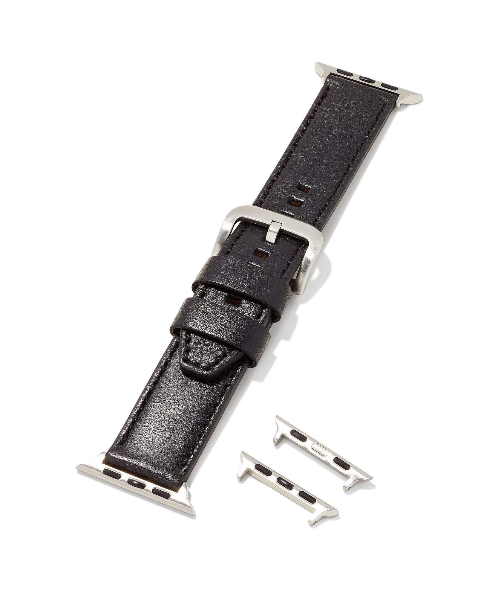 Evans Leather Watch Band in Black Product Image