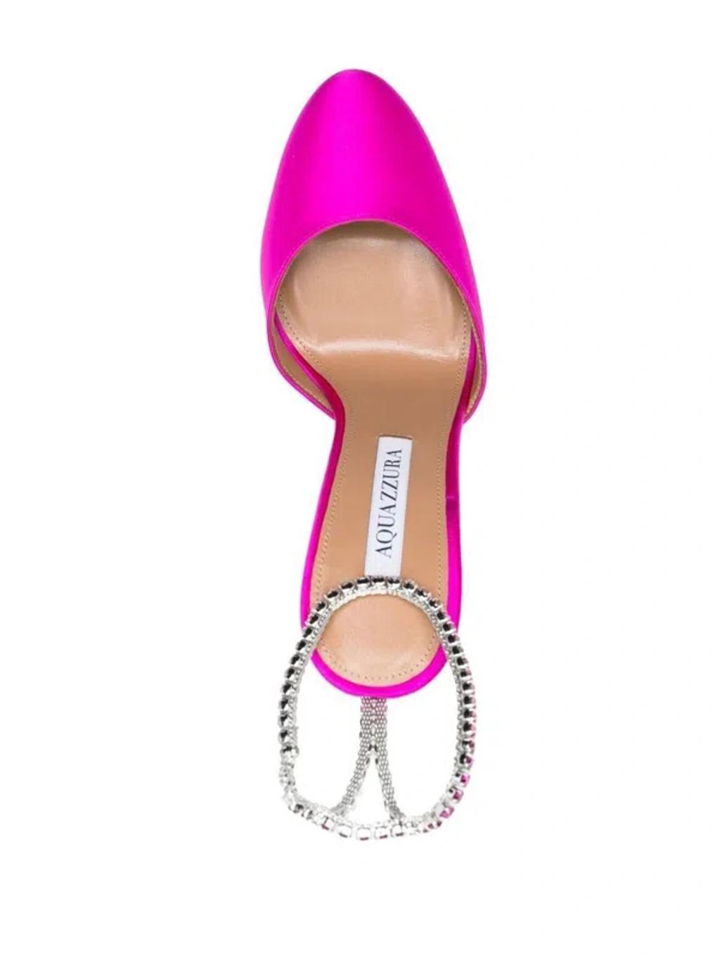 Ice 105 Crystal-embellished Satin Pumps In Pink Product Image