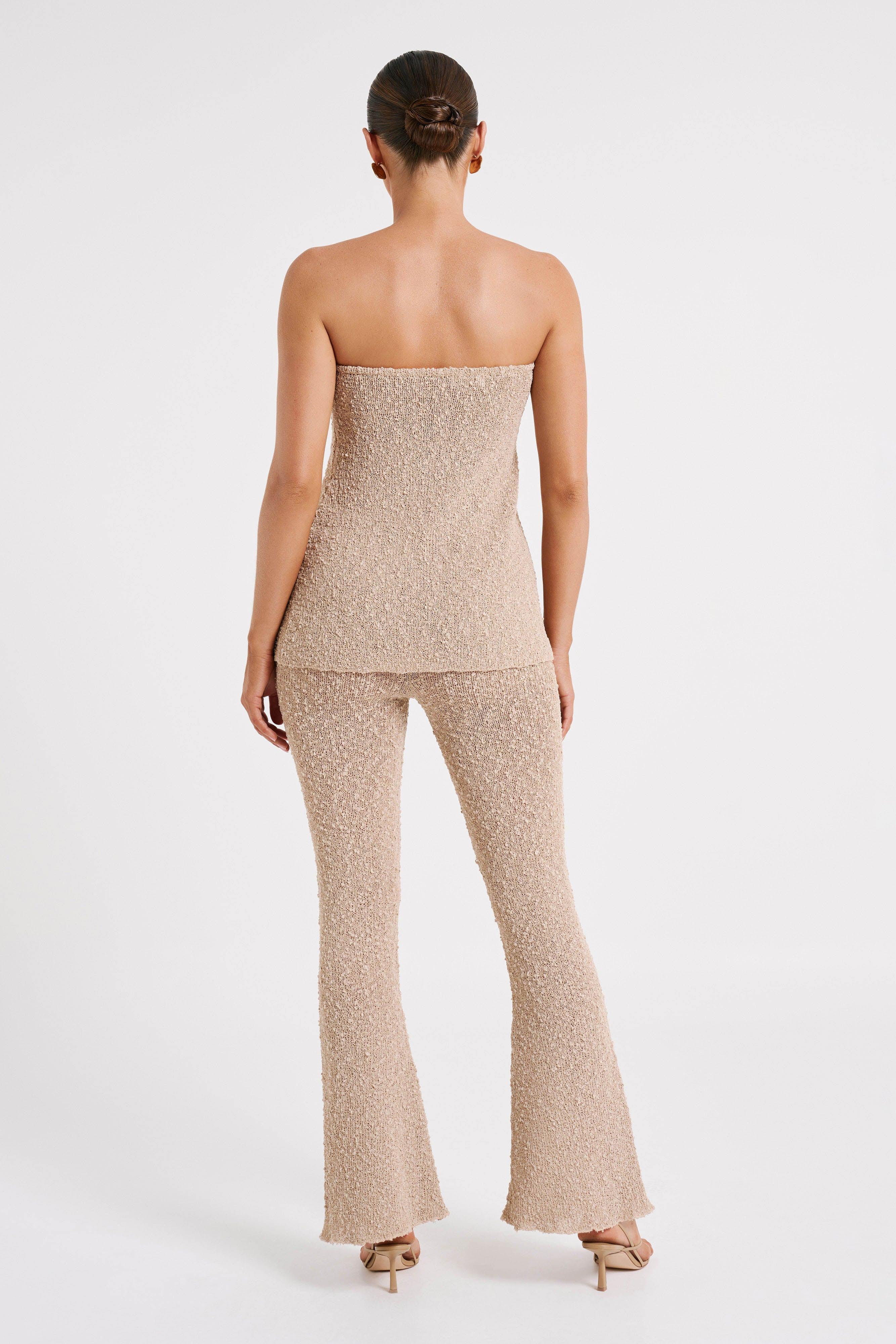 Irma Flared Boucle Pants - Wheat Product Image