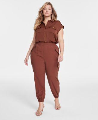 Plus Size Cargo Jogger Pants, Created for Macy's Product Image