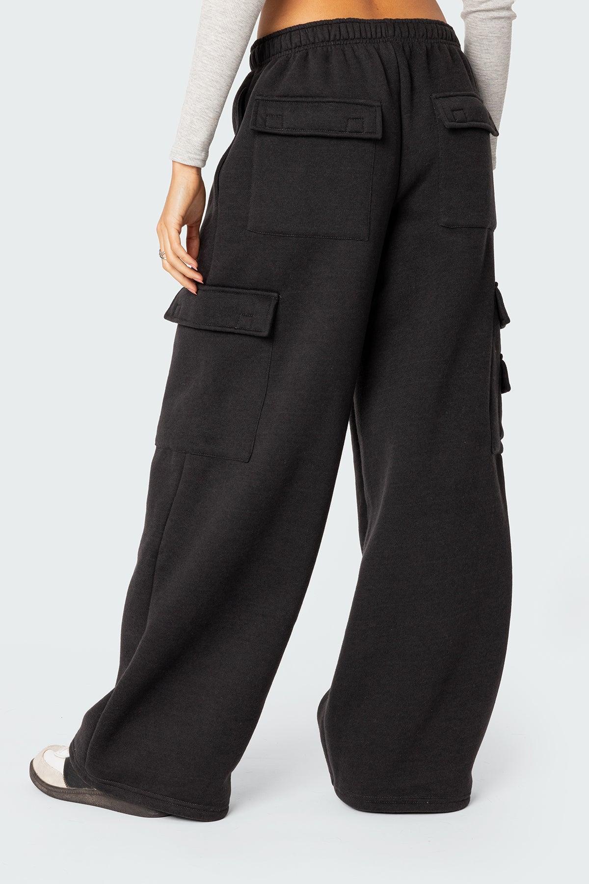 Wide Leg Cargo Sweatpants Product Image