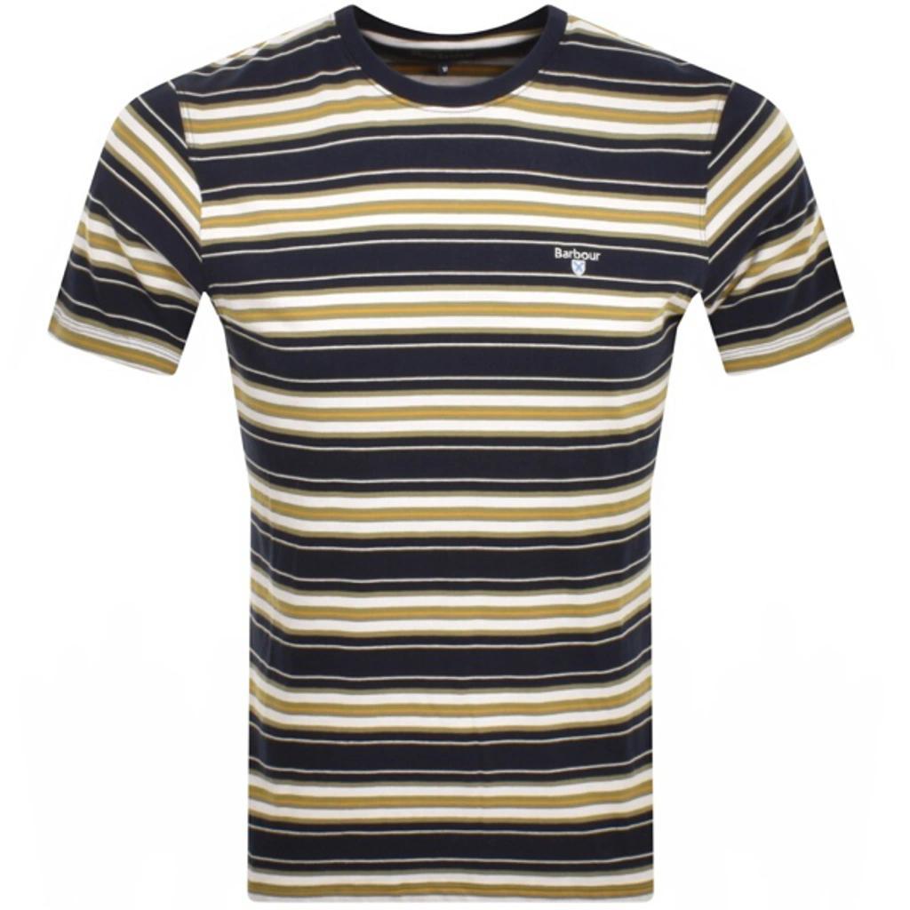 Mens Navy Boldron Brand-embroidered Striped Regular-fit Cotton-jersey T-shirt Product Image