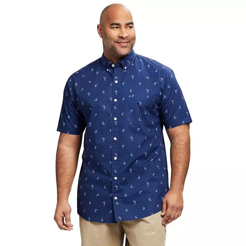 Big & Tall IZOD Classic Breeze Short Sleeve Woven Button-Down Shirt, Mens Product Image