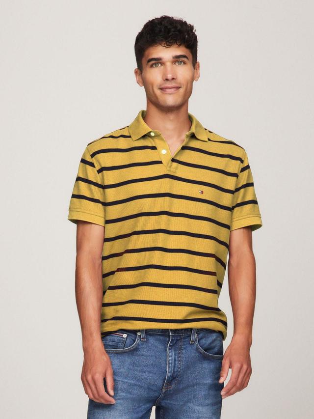 Tommy Hilfiger Men's Regular Fit Stripe Wicking Polo Product Image