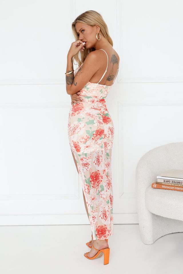 Gorgeous People Mesh Maxi Dress Orange Product Image