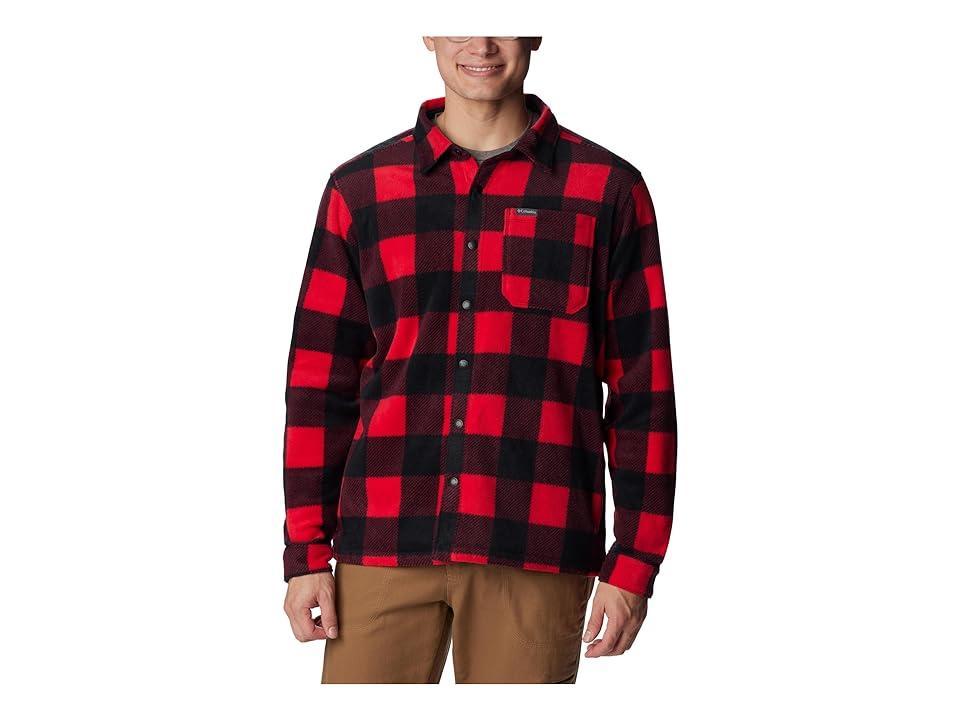 Columbia Steens Mountain Printed Shirt Jacket (Mountain Check Print) Men's Clothing Product Image