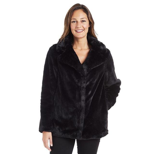 Womens Fleet Street Faux-Fur Notch Collar Coat Product Image