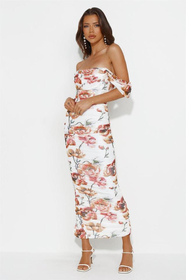 Spring Garden Mesh Maxi Dress White Product Image