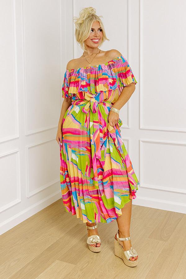 Antigua Vacay Pleated Midi Curves Product Image