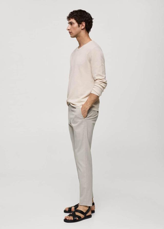 MANGO MAN - Slim fit serge chino trousers greyMen Product Image