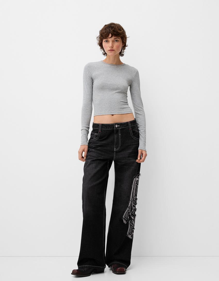 Baggy jeans with patch Product Image