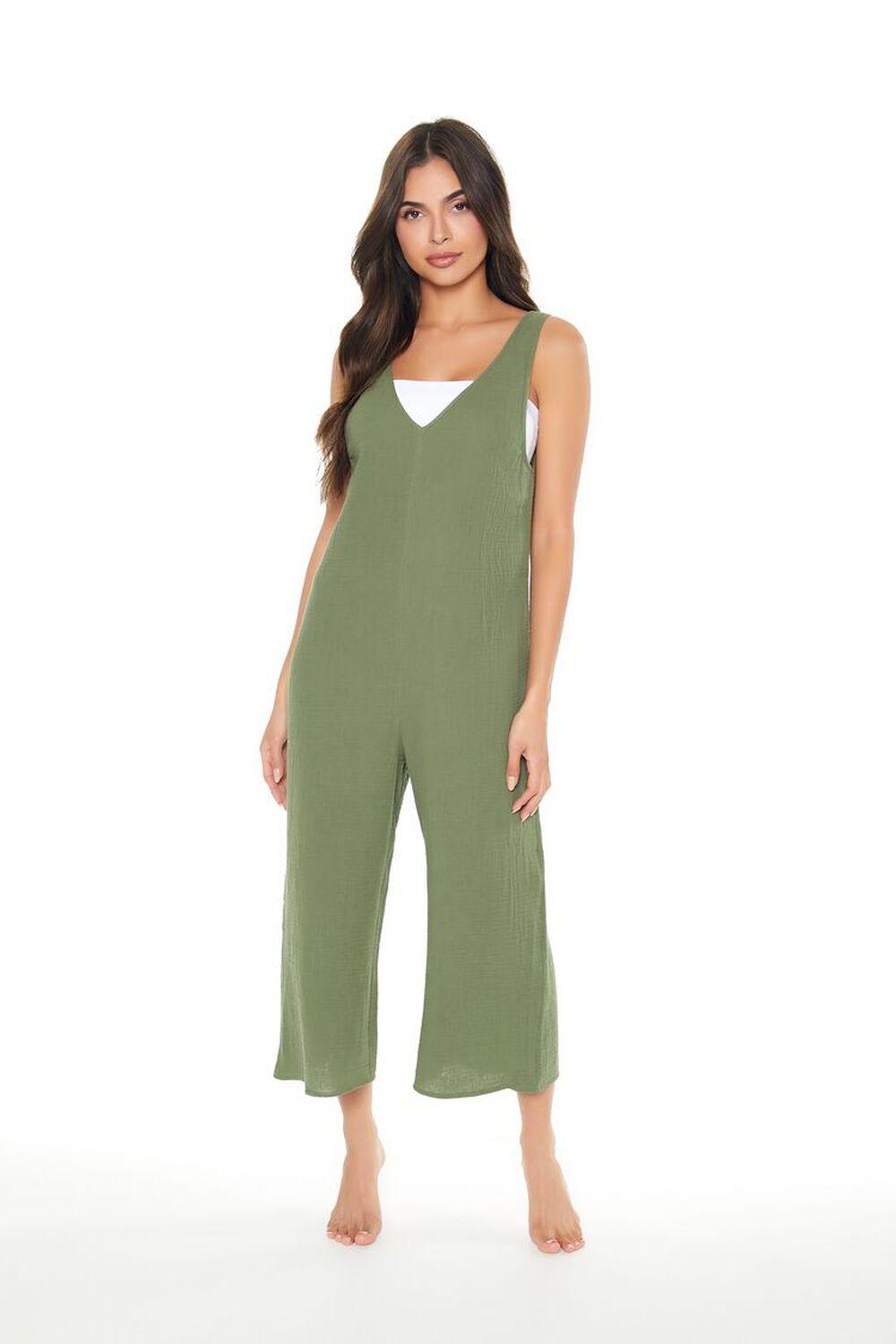 Wide-Leg Pajama Jumpsuit | Forever 21 Product Image