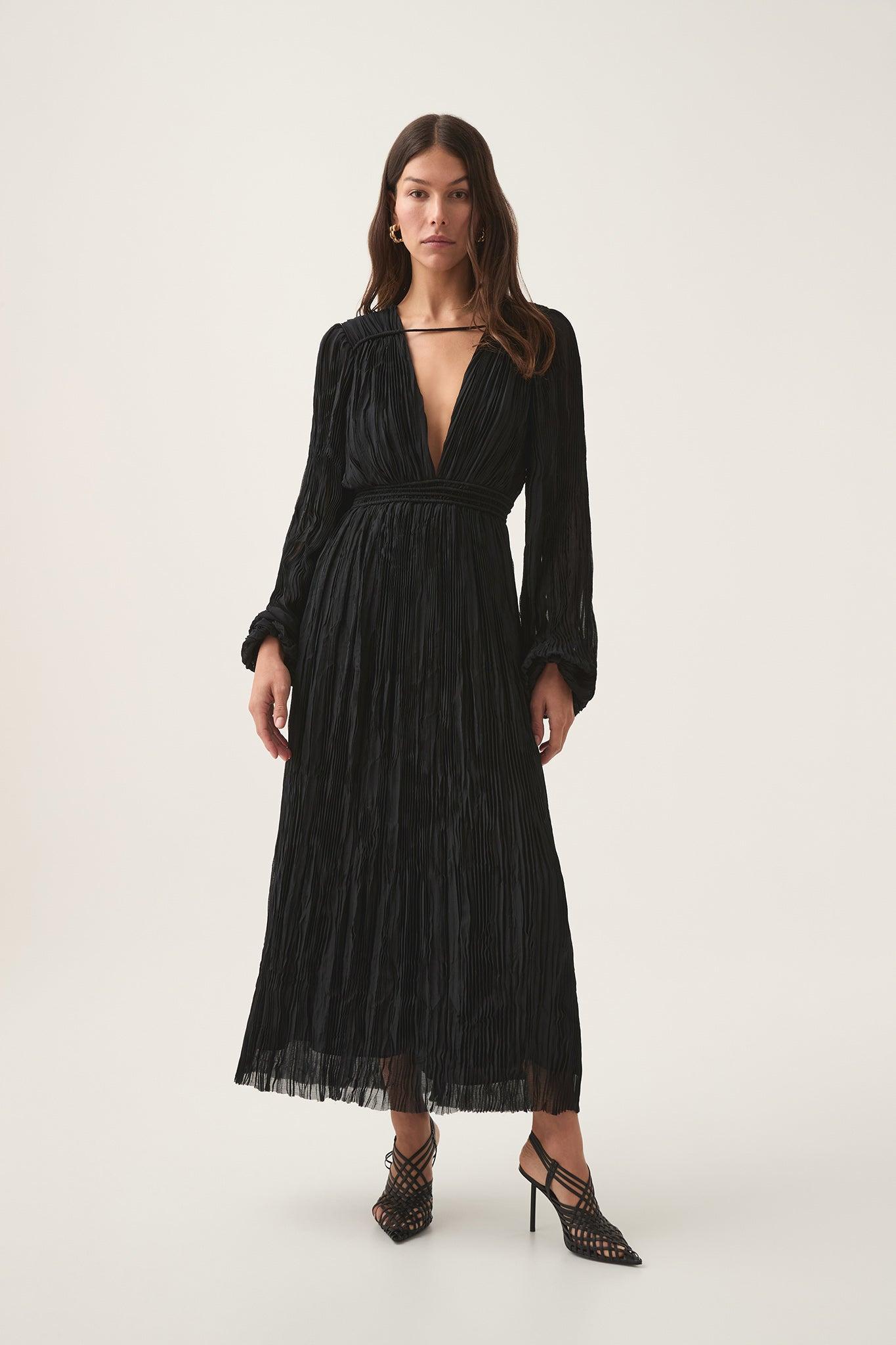 Genevieve Pleated Midi Dress Product Image