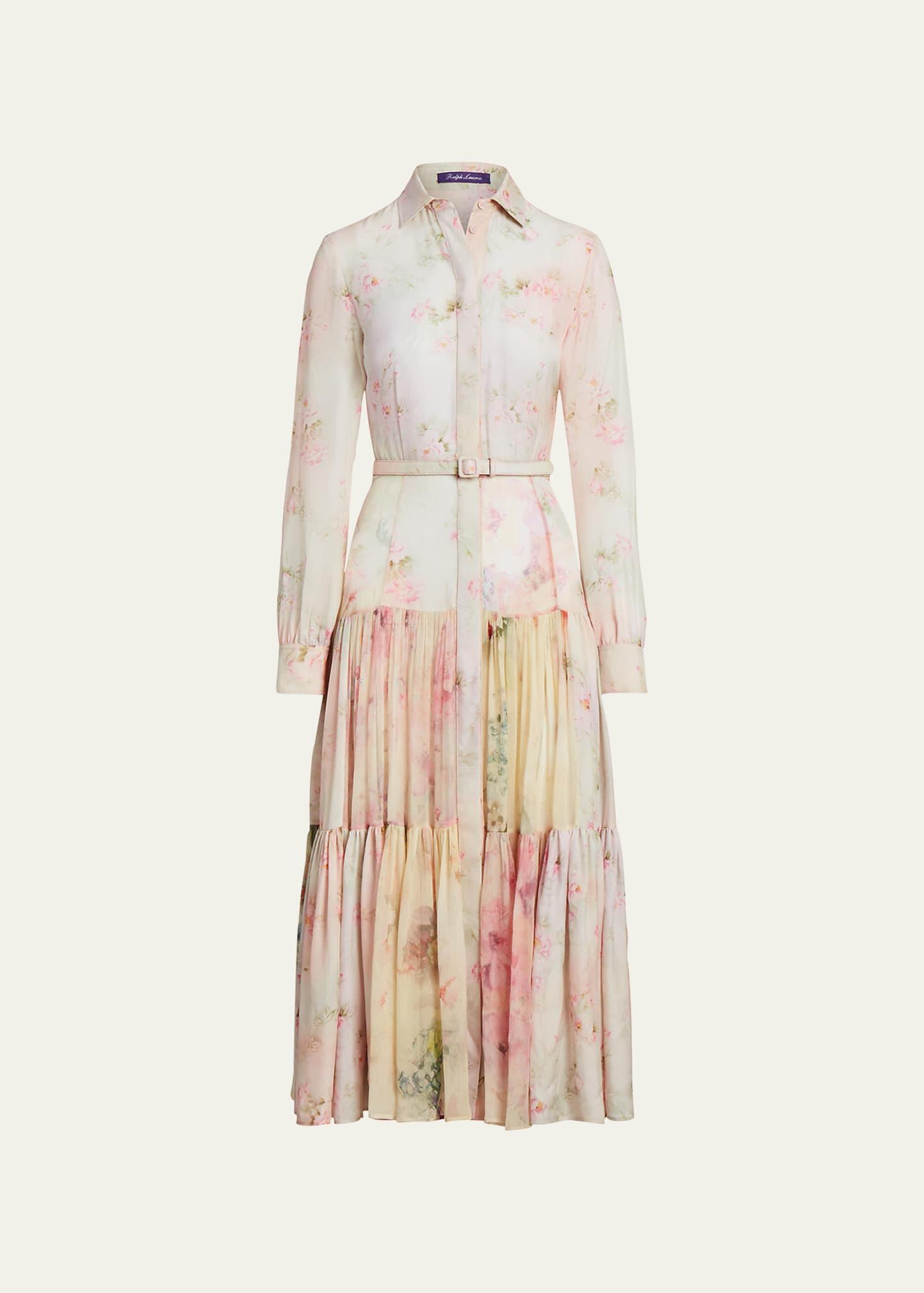 Womens Ellasandra Floral Silk Shirtdress Product Image