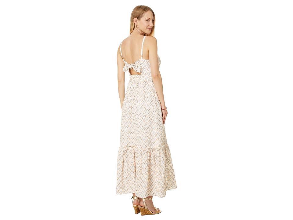 Lilly Pulitzer Charlese Eyelet Halter Maxi Dress (Sand Bar Mermaid Tail Metallic Eyelet) Women's Dress Product Image