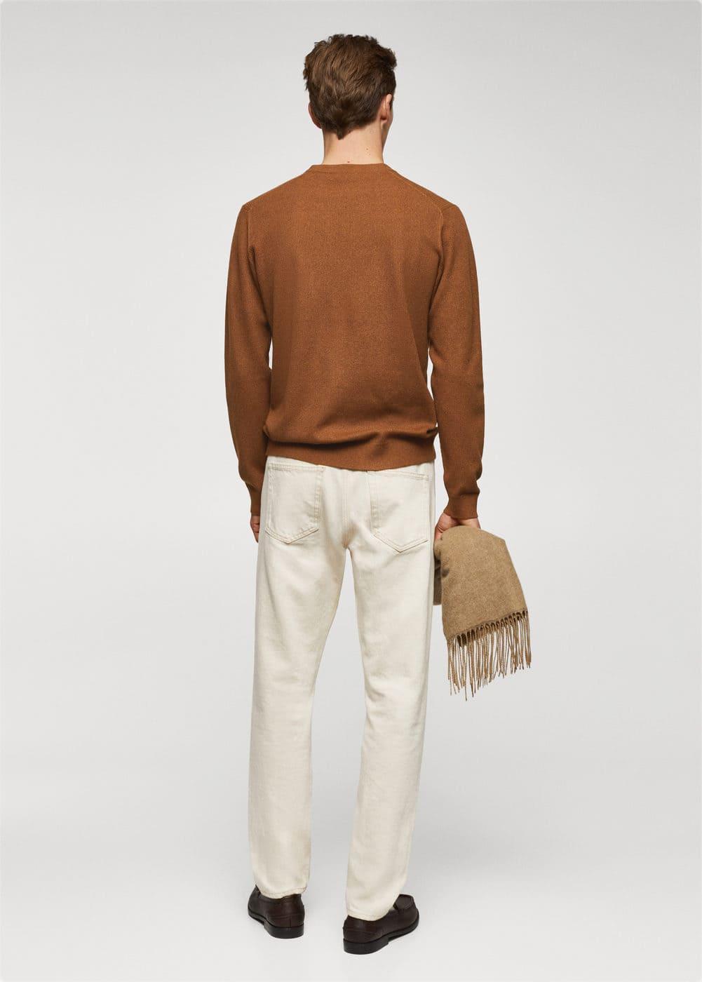 MANGO MAN - Structured cotton sweater copperMen Product Image