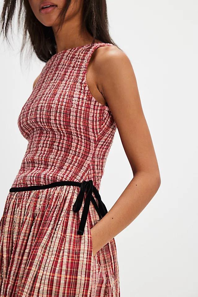 Nightingale Plaid Midi Dress Product Image