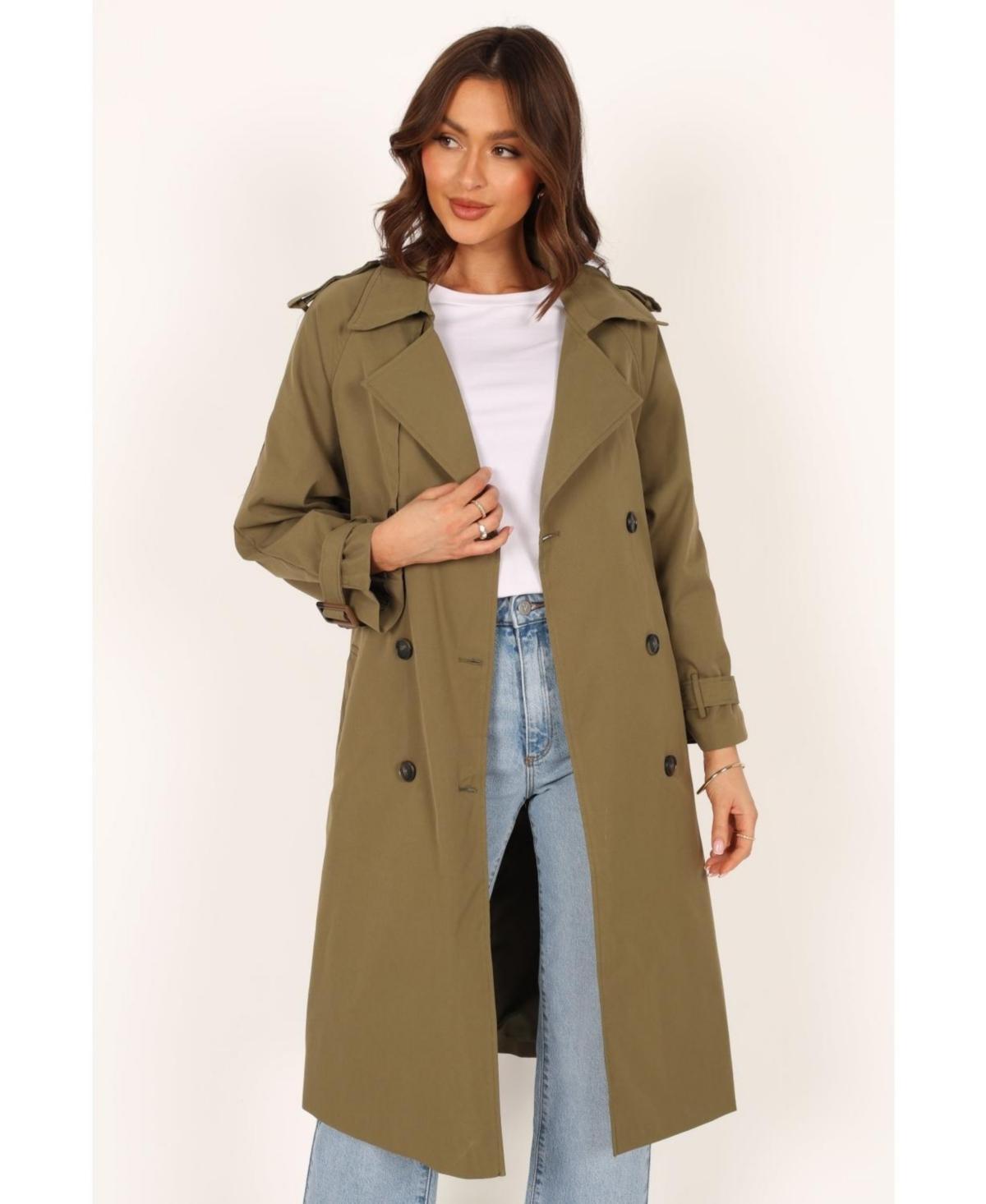 Petal and Pup Womens Trina Button Front Trench Coat Product Image