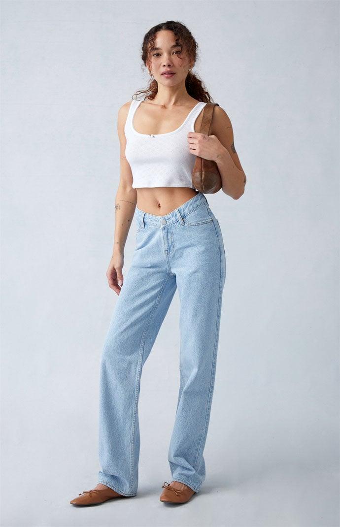 Women's Eco Light Indigo V-Dip '90s Boyfriend Jeans Product Image