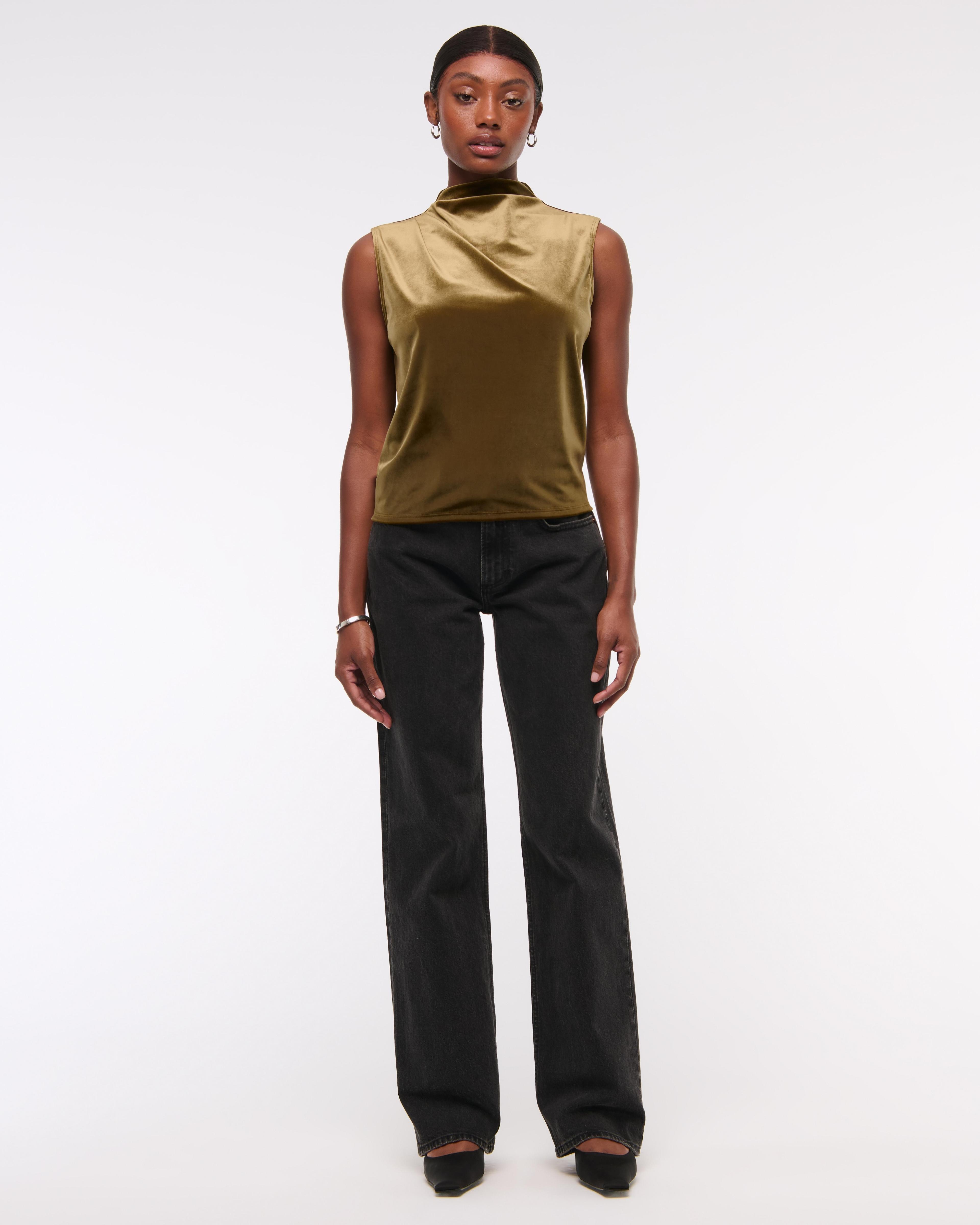 Sleeveless Grown-On Mockneck Top Product Image