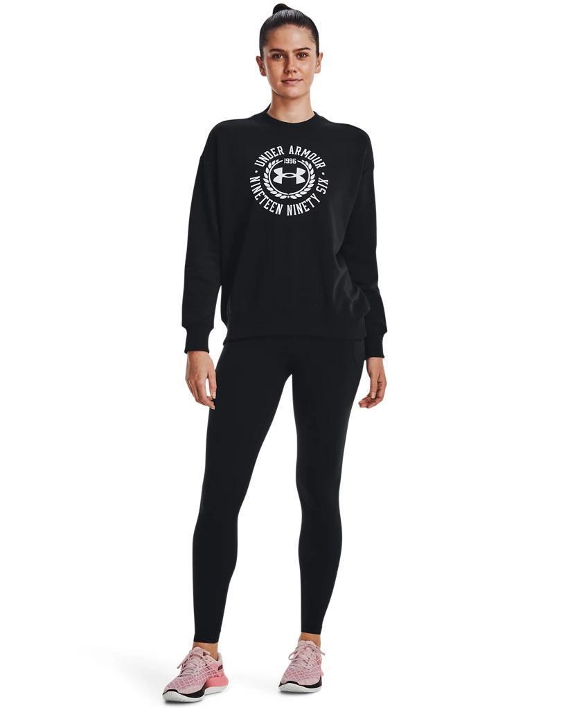 Women's UA Rival Fleece Crest Graphic Crew Product Image