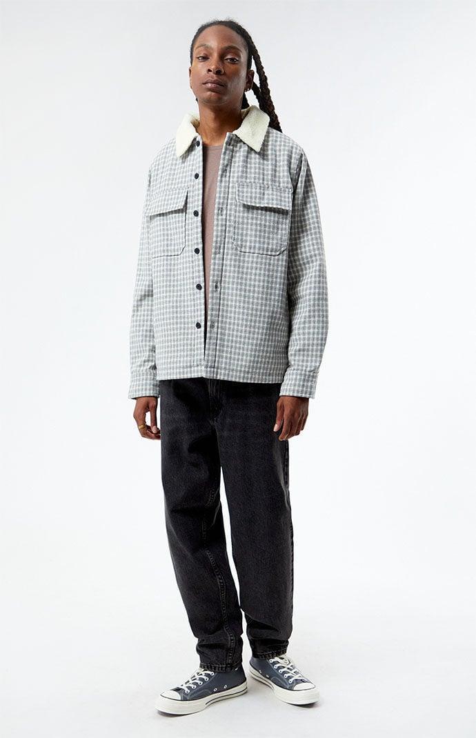 Men's Plaid Sherpa Shacket Product Image