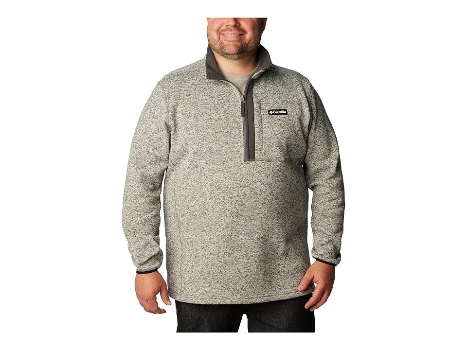 Columbia Big Tall Sweater Weather 1/2 Zip (City Grey Heather/Shark) Men's Clothing Product Image