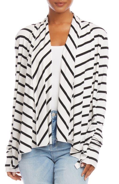 Karen Kane Stripe Asymmetric Hem Cardigan Product Image