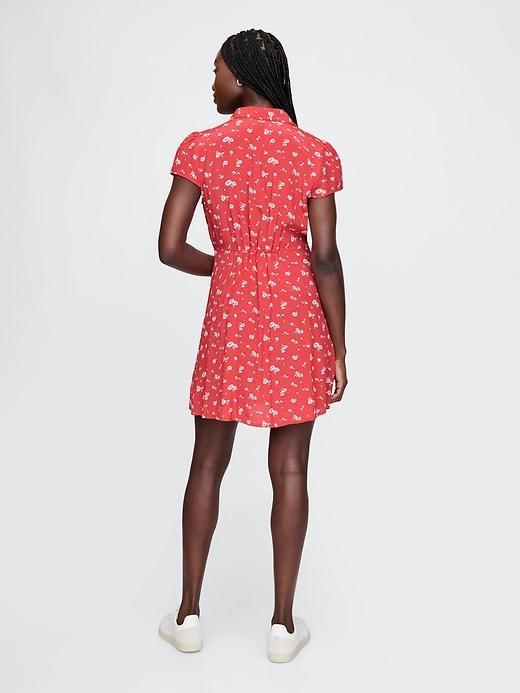 Crepe Floral Mini Dress Product Image