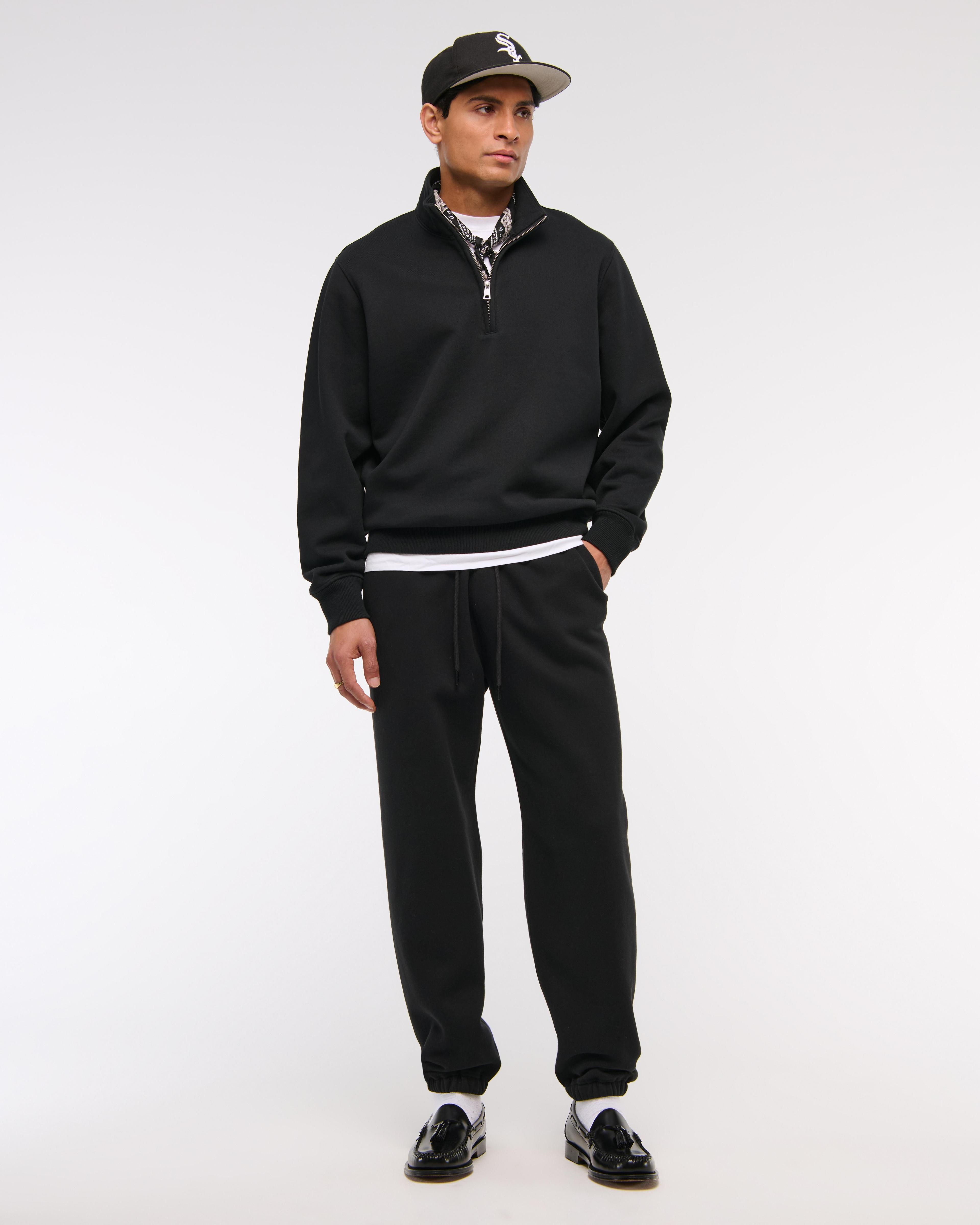 Essential Premium Heavyweight Half-Zip Sweatshirt Product Image