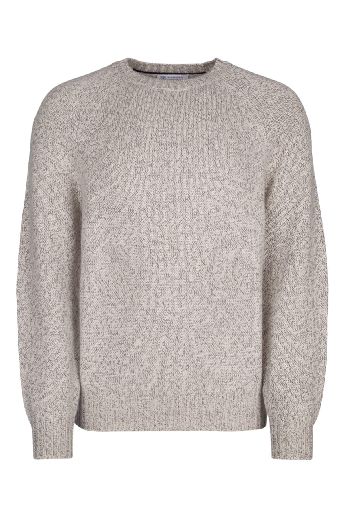 Men's Mouline Cashmere Crewneck Sweater In Grey Product Image