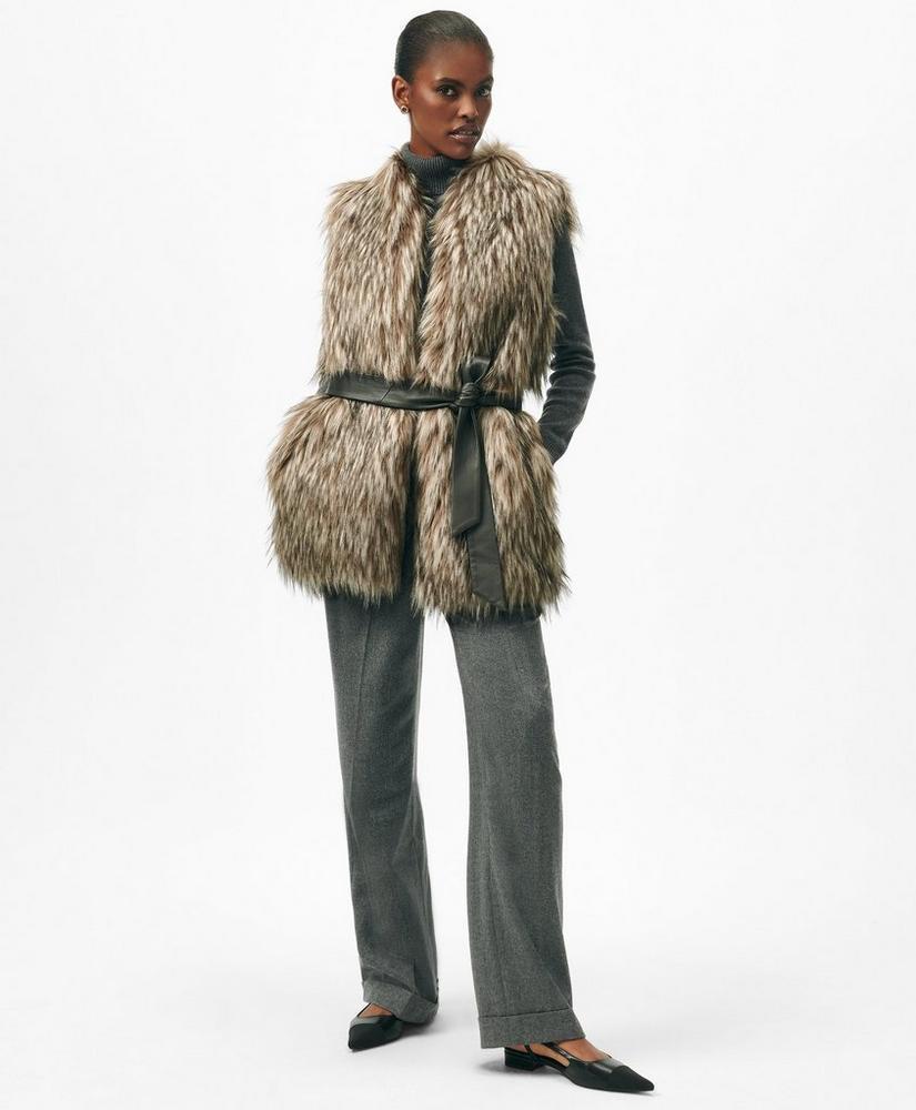 Belted Faux Fur Vest Product Image