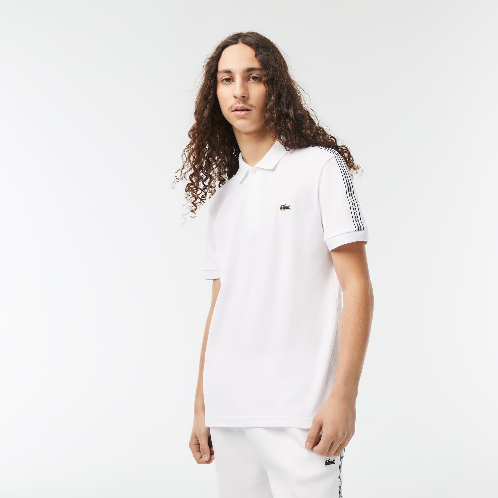 Regular Fit Logo Stripe Stretch Cotton Polo Shirt Product Image